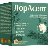 ЛорАсепт пастилки, 36 шт